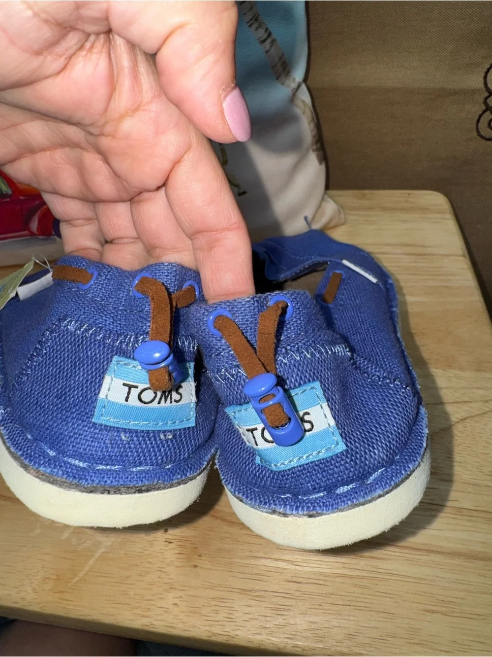 TOMS NWT! Women'S Blue Burlap Bimini Shoes Size 8.5